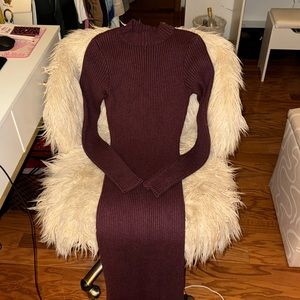 Long sleeve sweater dress